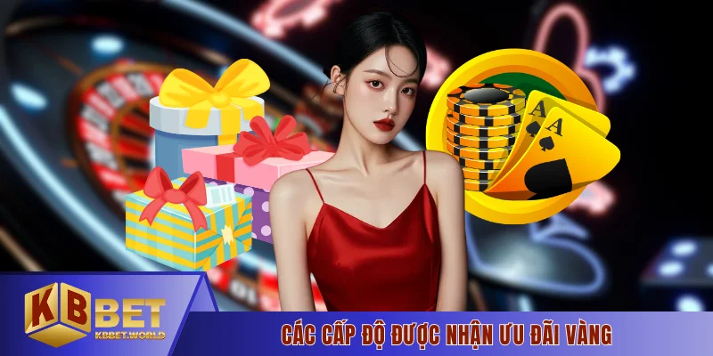 Các cấp độ được nhận ưu đãi vàng