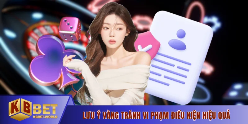 Lưu ý vàng tránh vi phạm điều kiện hiệu quả